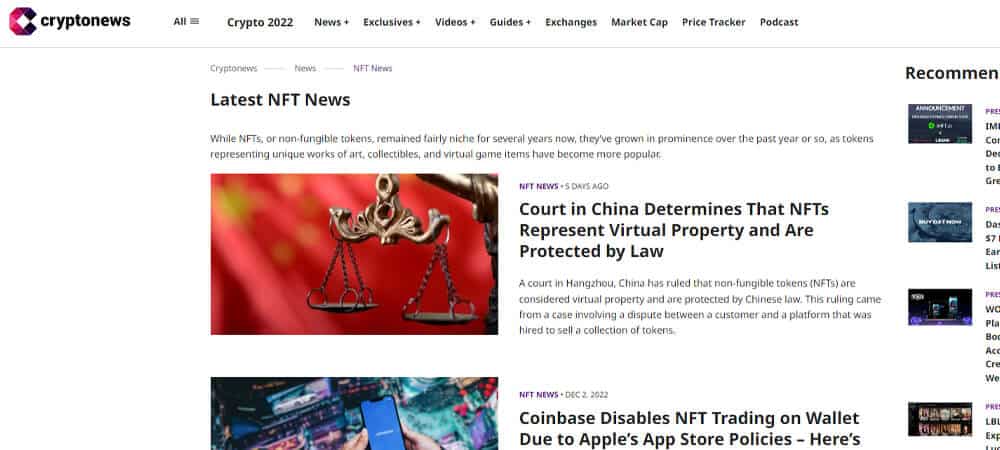 nft news cryptonews nft news cryptonews